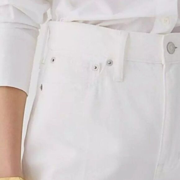 J. Crew Tall high-rise superwide-leg jean in white size 26T NWT - Picture 4 of 13